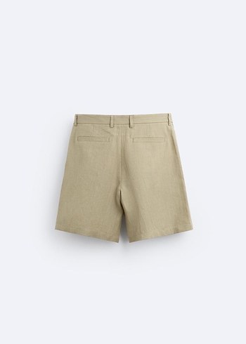 Keten Bermuda Şort - Görsel 2