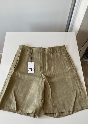 Keten Bermuda Şort - Görsel 5