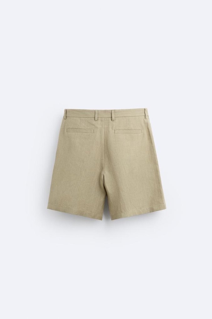 Keten Bermuda Şort - Görsel 2