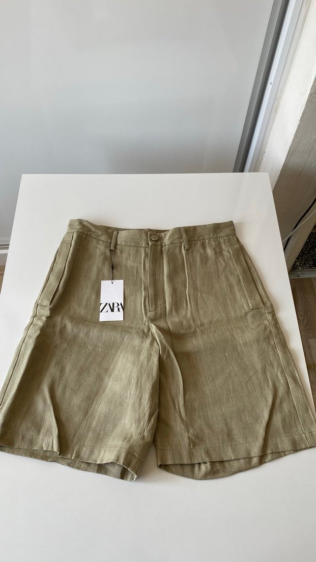 Keten Bermuda Şort - Görsel 5