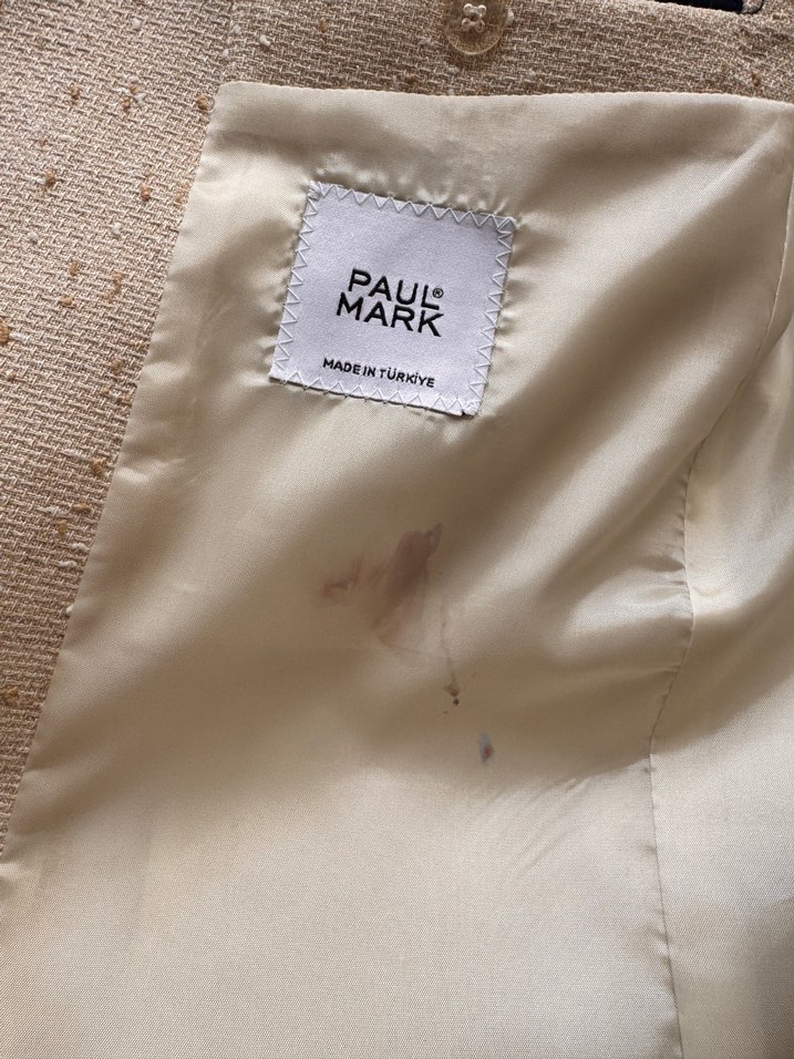 Paul Mark Bej Erkek Ofis Takım Elbise Ceket - Görsel 4