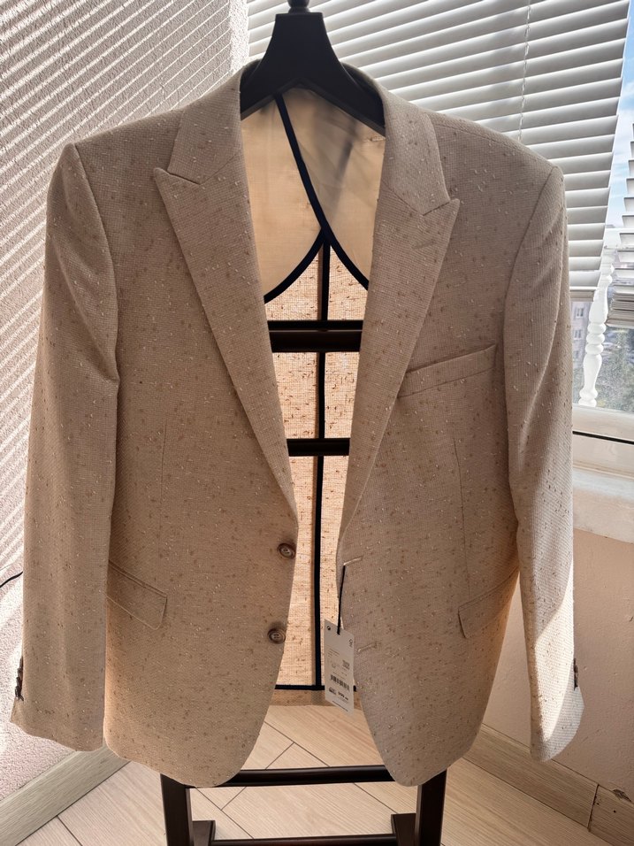 Paul Mark Bej Erkek Ofis Takım Elbise Ceket - Görsel 2