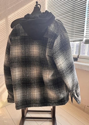 Zara Gri Ekose Desenli Erkek Yün mont - Görsel 3