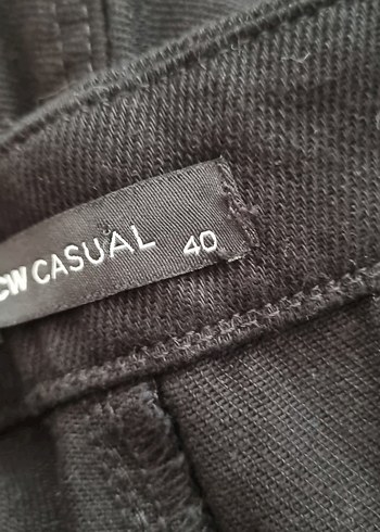 Siyah Kadın kargo pantalon düz kesim wode leg - Görsel 3