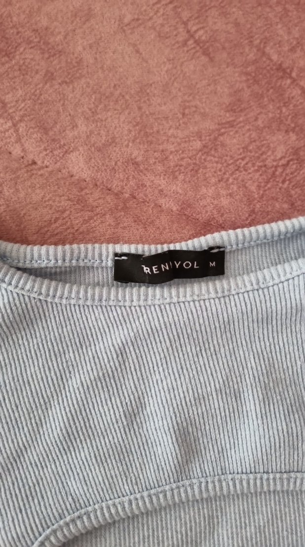 açık mavi triko elbise - Görsel 2