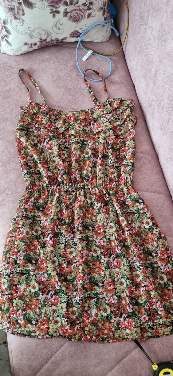 Çiçek Desenli mini Elbise - Görsel 2