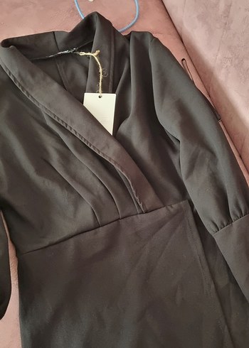 siyah mini elbise - Görsel 3