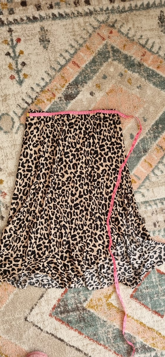 Leopar Desenli Midi Kadın Etek - Görsel 3