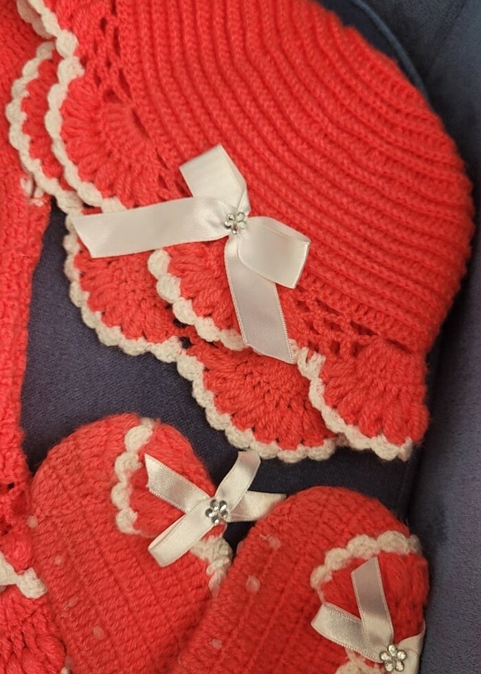 Bebek örgü elbise - Görsel 2