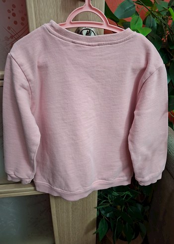 Pembe Minnie Mouse Baskılı Kız Sweatshirt - Görsel 2