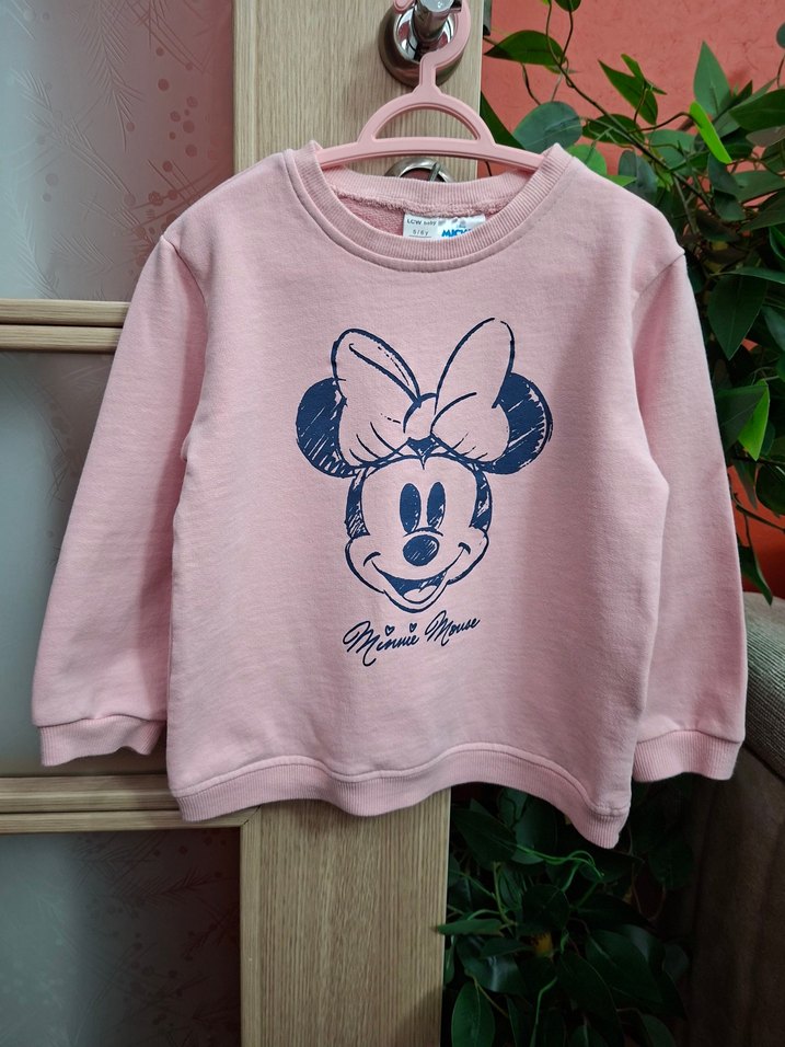 Pembe Minnie Mouse Baskılı Kız Sweatshirt - Görsel 5