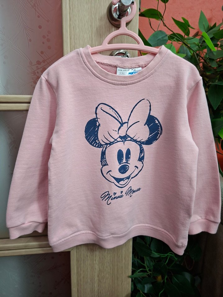 Pembe Minnie Mouse Baskılı Kız Sweatshirt - Görsel 3