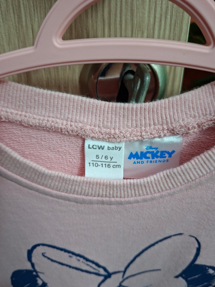 Pembe Minnie Mouse Baskılı Kız Sweatshirt - Görsel 4