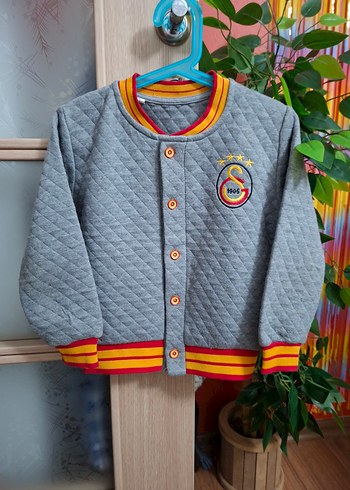 Düğmeli Gri Erkek Çocuk hırka Sweatshirt - Görsel 5