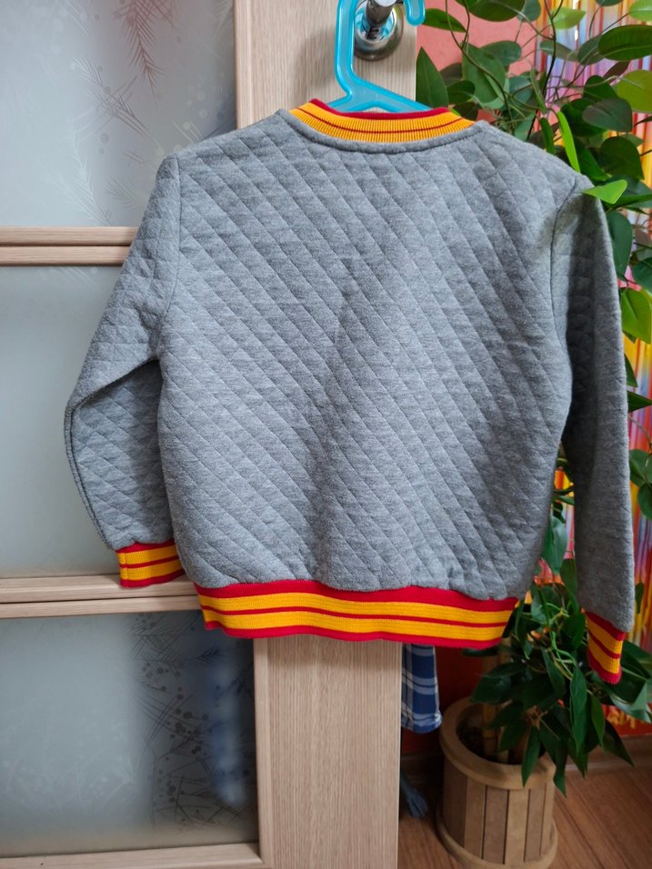 Düğmeli Gri Erkek Çocuk hırka Sweatshirt - Görsel 2