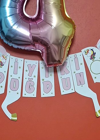 Unicorn Parti Süsleri lütfen açıklamayı okuyun - Görsel 9