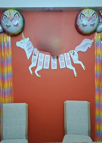 Unicorn Parti Süsleri lütfen açıklamayı okuyun - Görsel 2