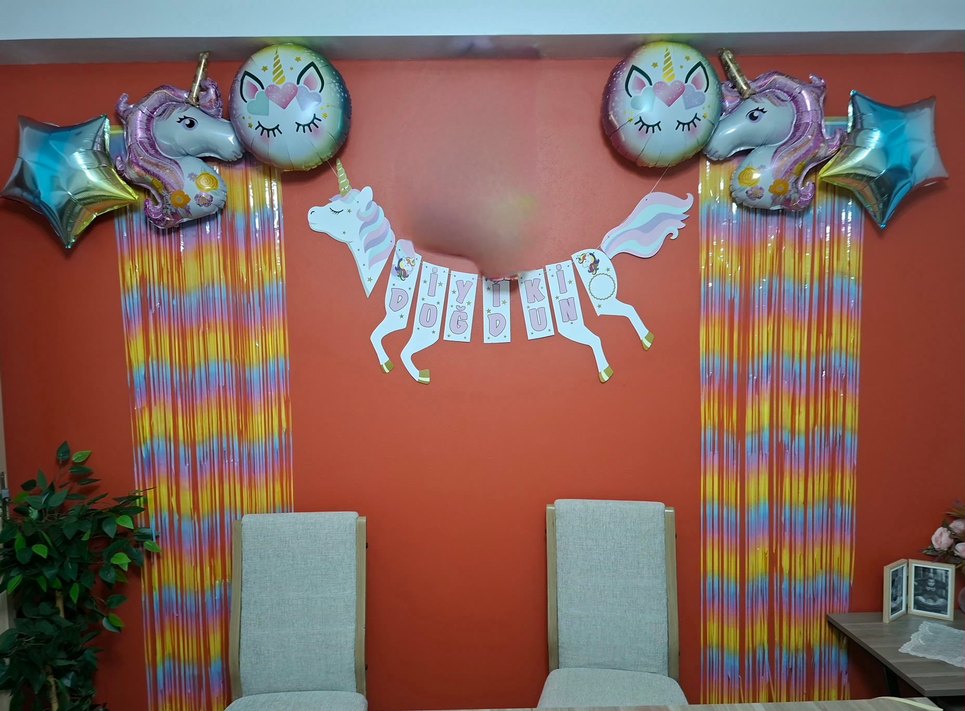 Unicorn Parti Süsleri lütfen açıklamayı okuyun - Görsel 2