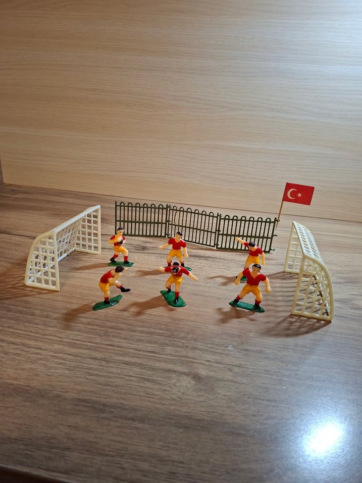 Futbol Oyuncuları ve Kale Seti doğum günü pasta süslemesi - Görsel 2