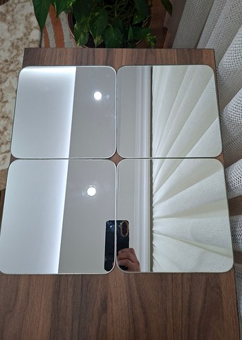 Dört Parçalı Kare Duvar Aynası Seti ıkea - Görsel 5