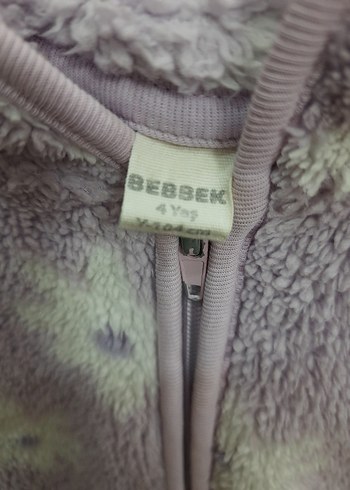 24-36 Ay Beden mor Renk Pelüş Polar hırka mont