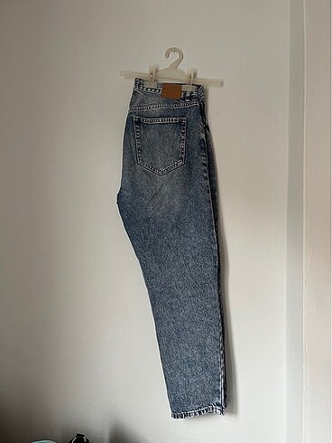 P&B Koyu Mavi Yüksek Bel Mom Fit Jean XL