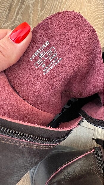 39 Beden bordo Renk zara bordo bot