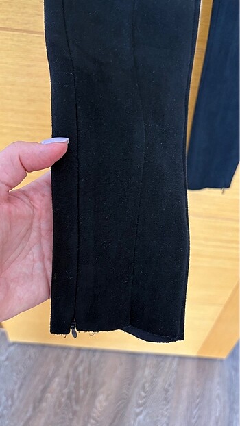 Zara zara süet görünümlü tayt pant.