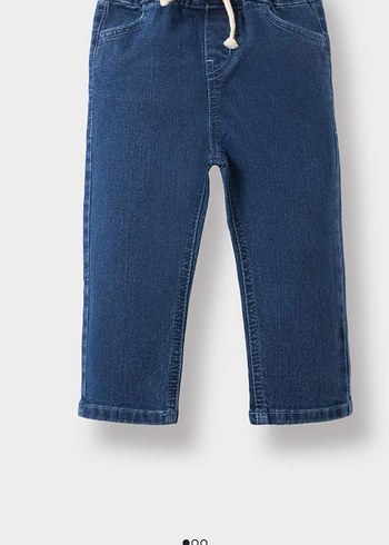 Erkek Çocuk Mavi Elastik Bel Denim Pantolon