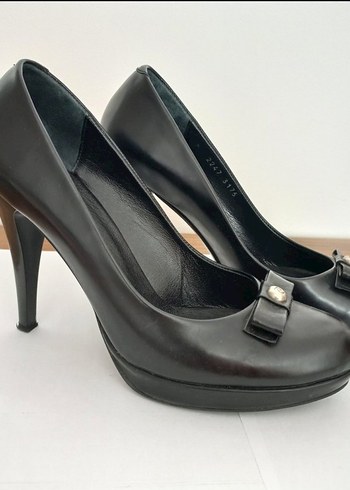 Siyah Tokalı Stiletto Topuklu Kadın Ayakkabı - Görsel 5