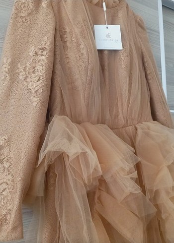 Uzun Kollu Kadın Abiye Elbise - Görsel 3