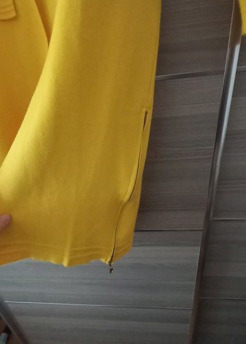 Sarı Uzun Kadın Hırka - Görsel 4