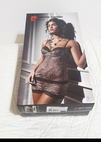 Pierre Cardin Leopar Desenli Kahverengi Mini Sütyen Takımı