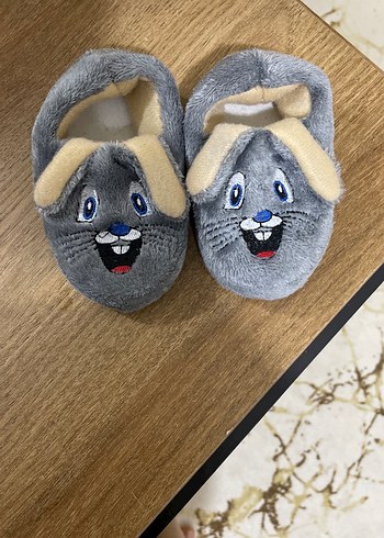 Kız Çocuk Gri Sıcak Ev Terliği - Görsel 2