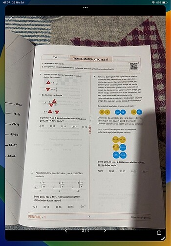  Beden Limit yayınları 5 li tyt matematik denemesi