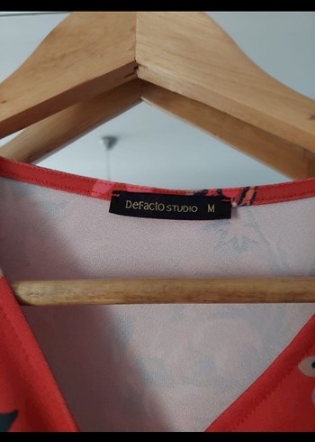 Kırmızı Çiçekli V Yaka Bohem Elbise - Görsel 4