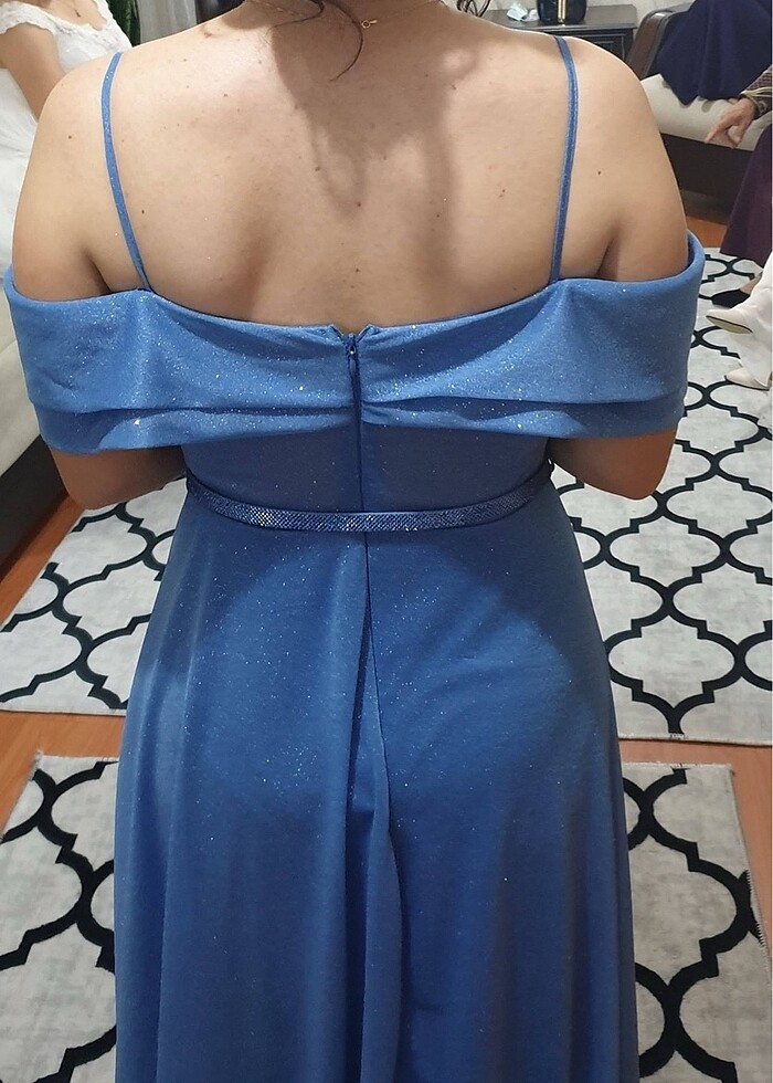 Mavi simli abiye - Görsel 2