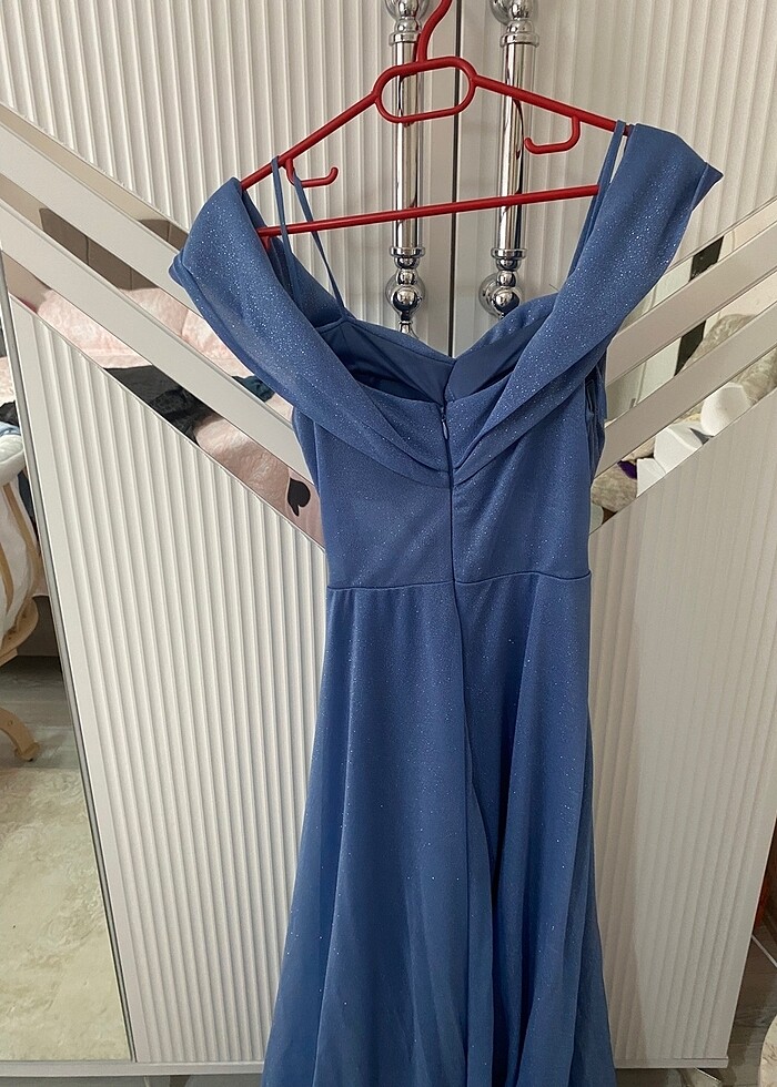 Mavi simli abiye - Görsel 5