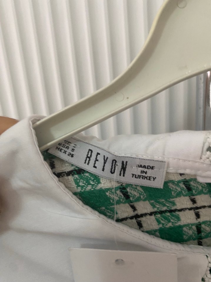 Yeşil Kareli  Uzun Kollu Elbise - Görsel 5