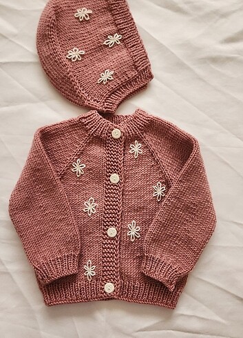 Diğer Bebek hırka şapka set