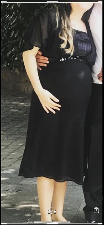 Zara Siyah çık abiye midi elbise