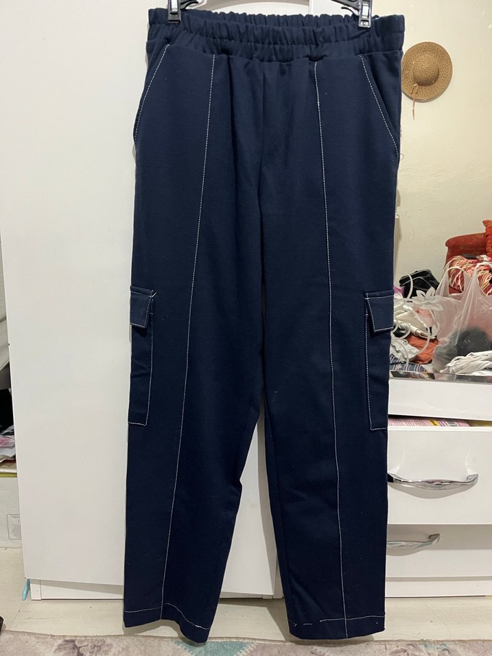 Lacivert Kadın pantalon - Görsel 2