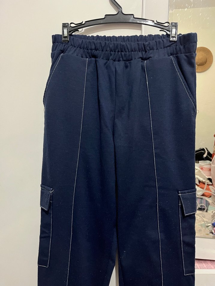 Lacivert Kadın pantalon - Görsel 3