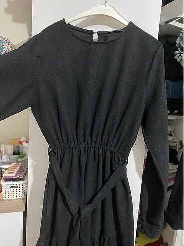 Siyah tesettür elbise - Görsel 3