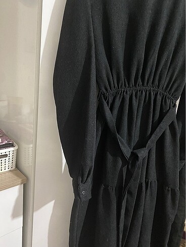 Siyah tesettür elbise - Görsel 2