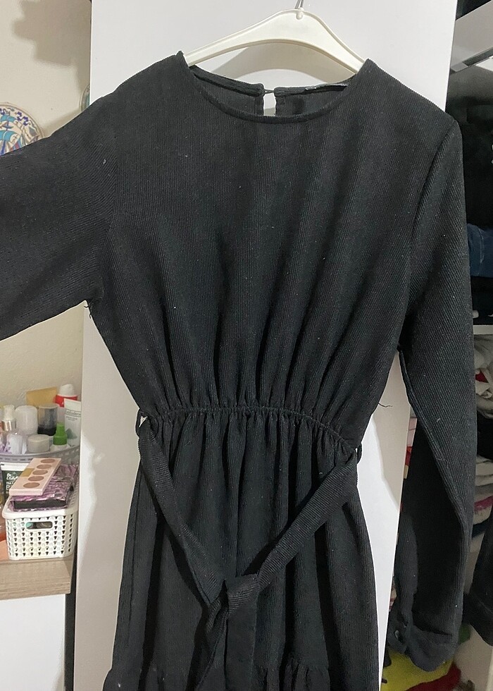 Siyah tesettür elbise - Görsel 3