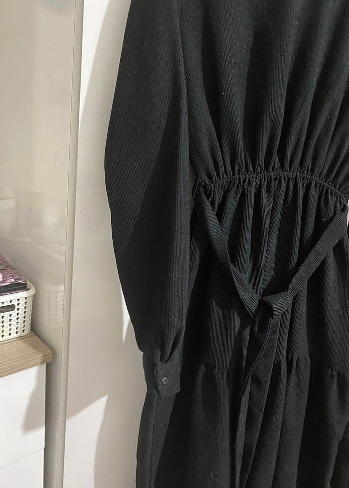 Siyah tesettür elbise - Görsel 2