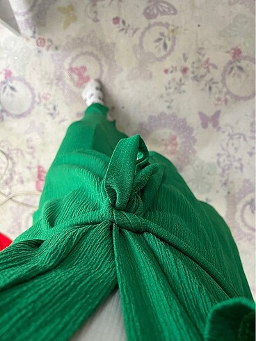 m Beden yeşil Renk İkili kimono takım tesettür takım