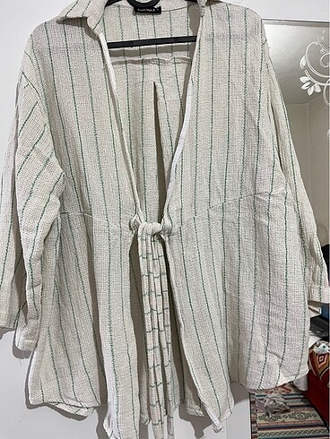 s Beden Çizgili kimono