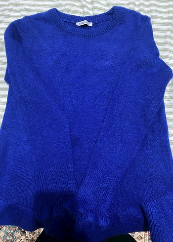 Mavi Kadın Yün Triko Kazak - Görsel 2